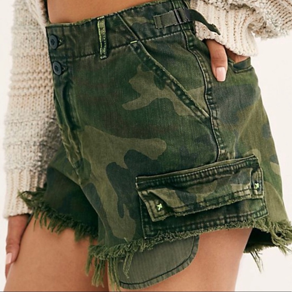 Free People Commander Cut Off Shorts